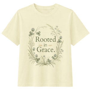 Rooted In Grace - Women's Heavyweight Garment Dye Tee Bella + Canvas 6110GD